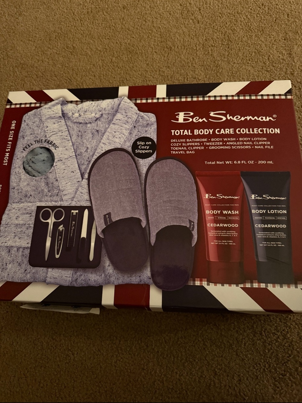 Ben Sherman Men's Grooming Gift Set – Gray and Red Accents